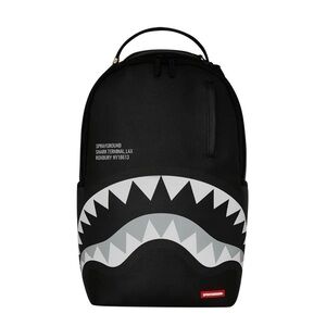 Sprayground Shark Central Lax Backpack Black Bookbag Large School Bag w/ tags